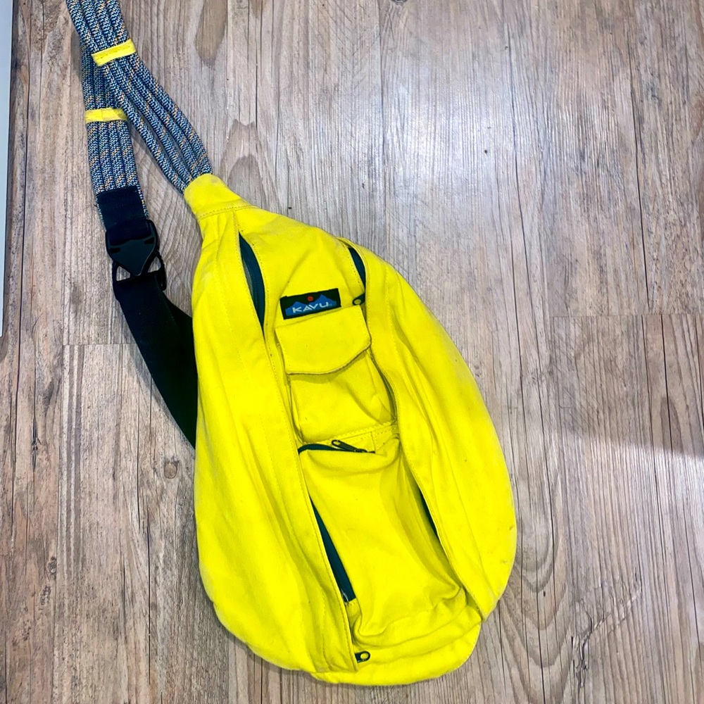 KAVU Rope Sling Crossbody Yellow Bag
